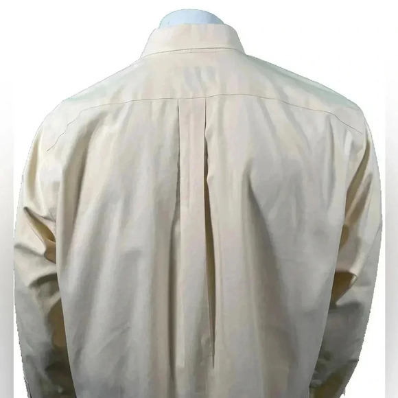 Eddie Bauer Men's Button Down Casual Long Sleeve Yellow Shirt Size L Relaxed Fit - Picture 9 of 9